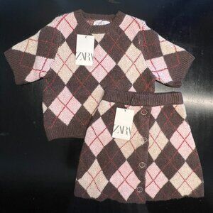 Girl's Zara Sweater and Skirt Set - NWT